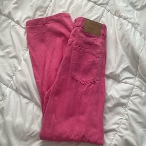 Pink flare pants